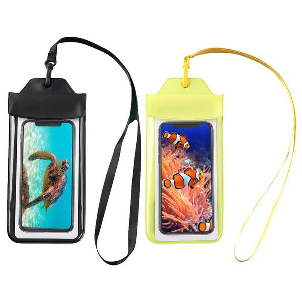 

pool & accessories 6.5 inch floating phone case pouch waterproof underwater dry bag beach rafting mobile cover swimming