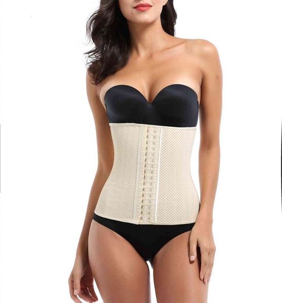 

waist tummy shaper 9 bone punching natural latex body shaping cloth breathable seal fitns belt waist band sports corset 30cm