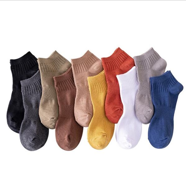

double needle solid color cotton men's socks fnw061a fashion anti-drop sports are breathable sockings, Black