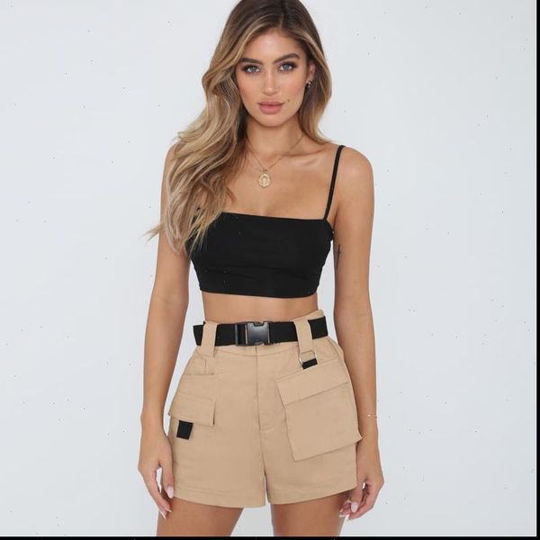 

womens shorts khaki fashion summer cargo pocket casual clothes green black hh105 drop good quality, White;black
