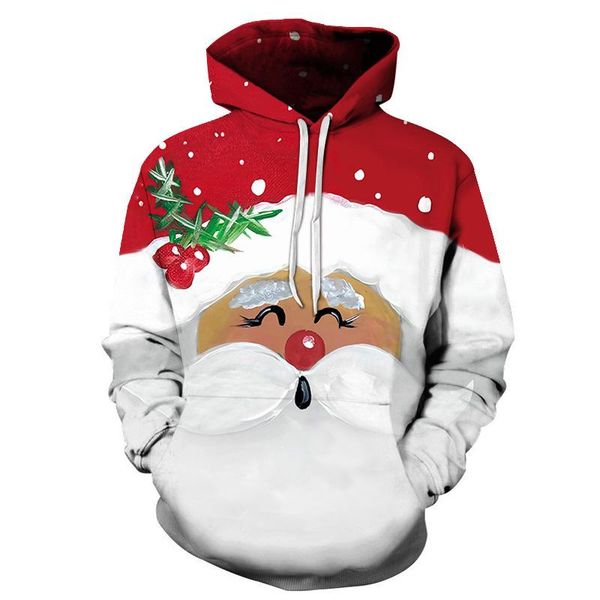

men's hoodies & sweatshirts 2021 fashion christmas 3d printing snowman oversized pullovers man woman kids santa claus funny sweathirs, Black