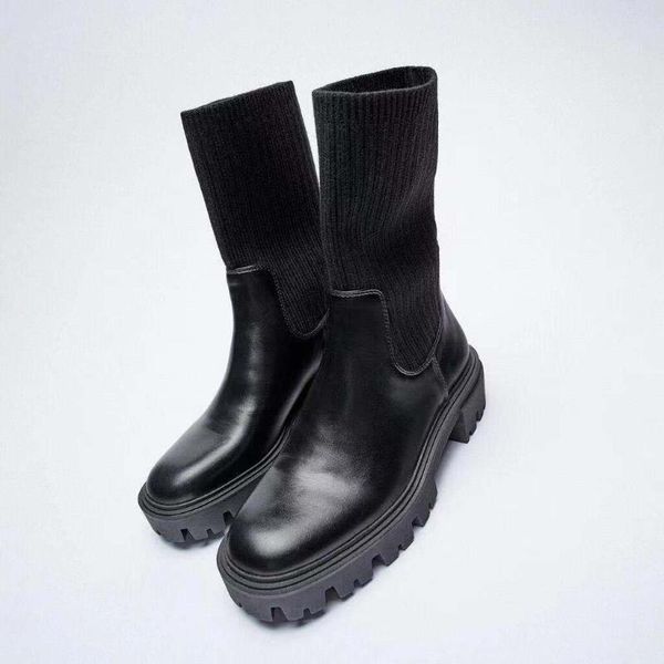 

boots med heel women's shoes platform boots-women luxury designer round toe clogs ladies black mid-calf mid calf 2021 fashion