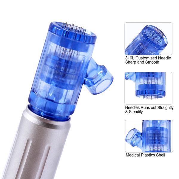 

10pcs microneedling microneedle 12/36/42pin nano for mts permanent makeup machine micro needle 3d 5d nano micro nano needlesscouts