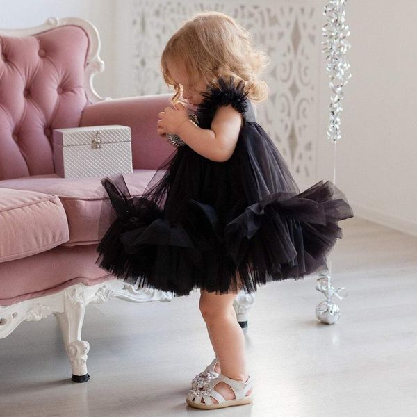 

girl's dresses tulle baby girls princess dress puff sleeve tutu spring summer autumn toddler kids short vintage clothes 1-6t, Red;yellow
