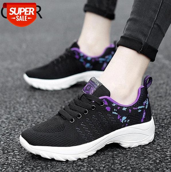 

2020women tennis shoes sneakers basket femme thick bottom platform lace-up breathable woman ladies height wedge #dr6f