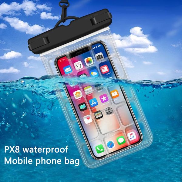 

pool & accessories mobile phone transparent waterproof bag drifting touch control swimming diving suitable for all phones