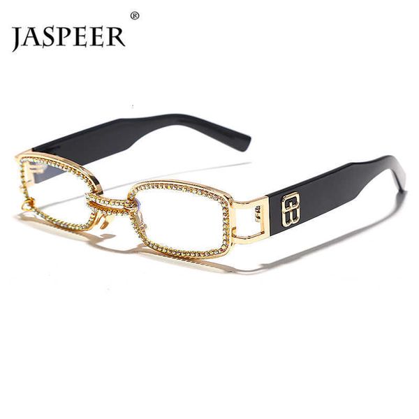 

sun glasses jaspeer diamond rectangle glasses women men rhinestone punk vintage uv400 glasses optical frames eyewear, White;black