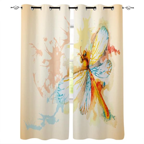 

curtain & drapes beautiful watercolor dragonfly curtains for kids boy girl bedroom living room custom drape kitchen window