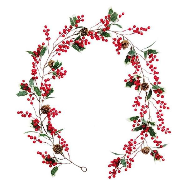 

red berry garland christmas artificial fruit cuttings tree door hanging ornaments for wedding decoration diy decorative flowers & wreaths