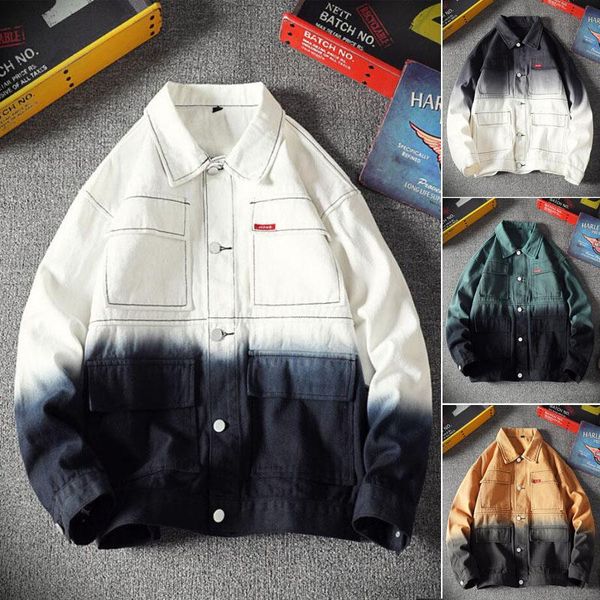 

men denim jacket coat long sleeve casual coats men's jackets, Black;brown