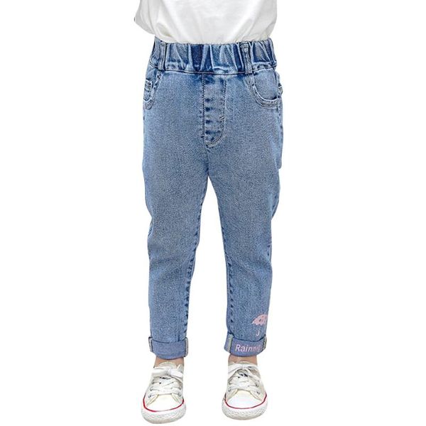 

jeans for baby girl patchwork kids letter pattern children spring autumn toddler clothes, Blue