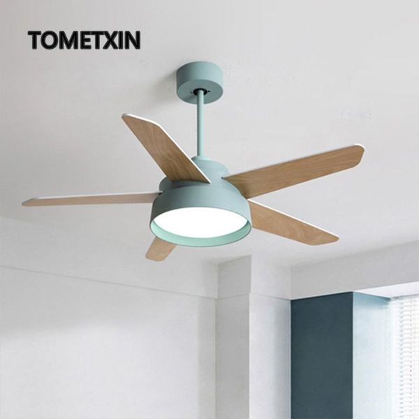 

ceiling fans nordic fan lamp light household living room wind bedroom modern minimalist frequency conversion dining lamps