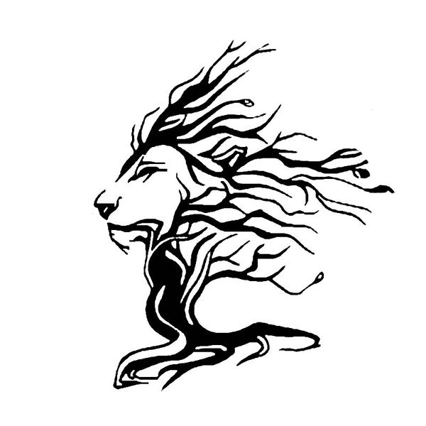 

16.2cm*18.6cm stimulating lion tree is full of personality funny vinyl car window sticker vivid graphical decal c18-0443
