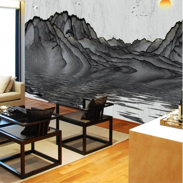 

wallpapers milofi large wallpaper mural custom 3d minimalist abstract ink landscape background