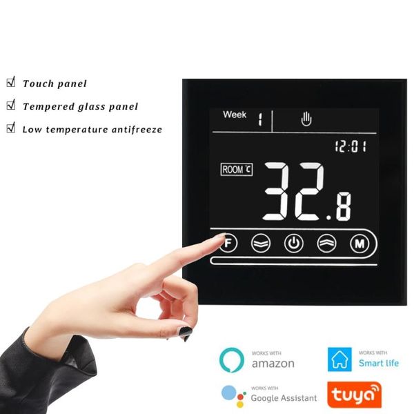 

smart home control v72 wifi thermostat temperature controller for water/electric floor heating water/gas boiler works with alexa google