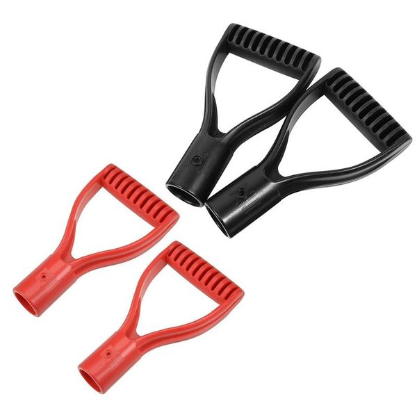 

hand tools 2pcs d grip shovel handle for digging scoop back saver replacement raking tool snow removal garden