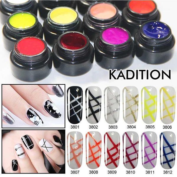 

nail gel varnish drawing flower glue 5g potherapy stretch spider painted polish soak off uv varnish1, Red;pink