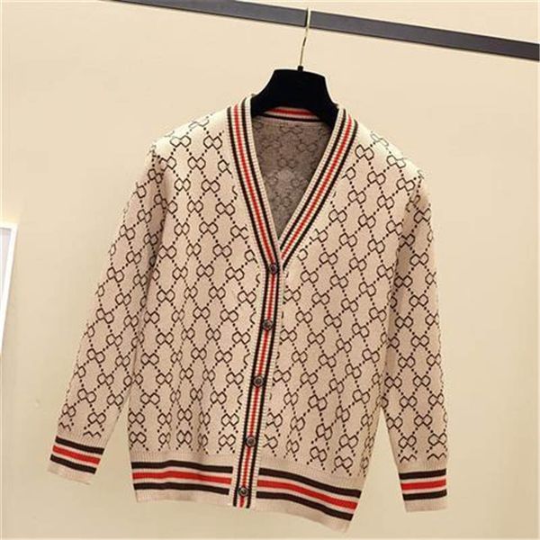 

2021 Sweater Cardigan women's casual V-neck Jacket autumn winter slim fit long sleeves womens knit pull Homme fashion coat clothing, Black;brown