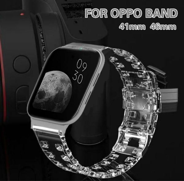 

watch bands transparent silicone sports strap for oppo sport band bracelet smart watchband wristband accessories, Black;brown