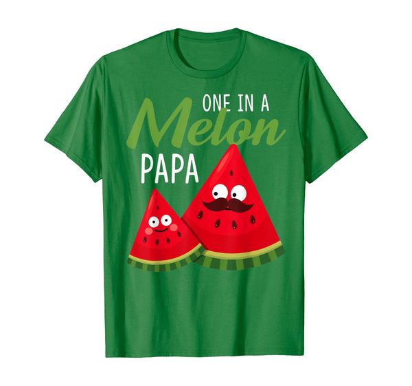 

One In A Melon Papa Funny Watermelon Family T-shirt, Mainly pictures