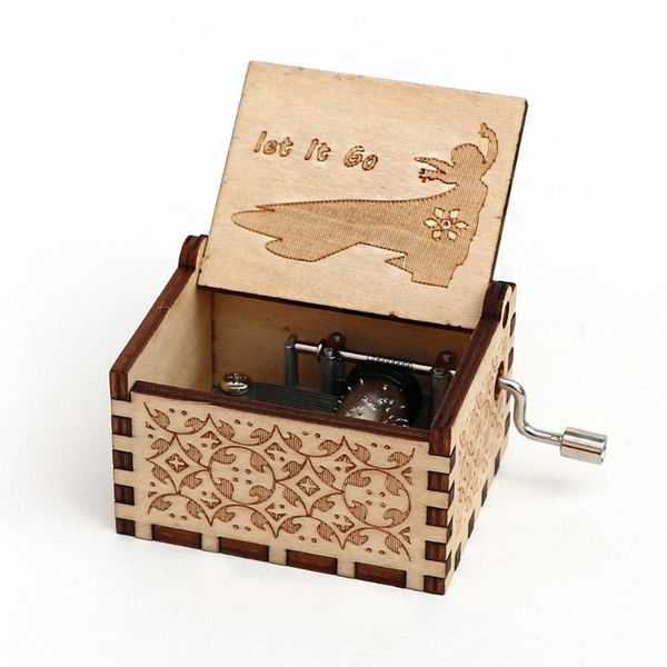 

decorative objects & figurines vip-1a wooden hand crank music box party gift