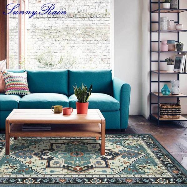 

sunnyrain 1-piece printed area rug for living room carpets bed door mat entrance