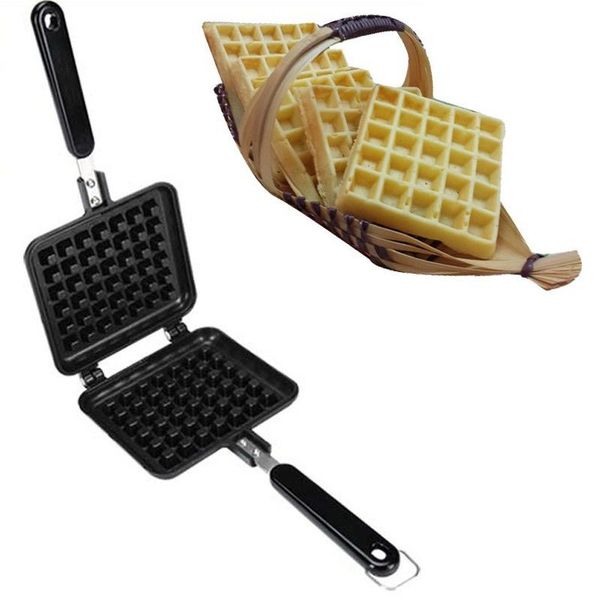 

baking moulds waffle maker machine simple metal black biscuit cake household making mold non stick high temperature resistant tools