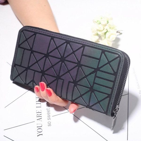 

duffel bags 2021 women's money clips pu leather fashion geometric pattern clutch bag purse