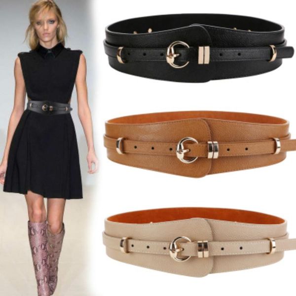 

belts fashion lychee needle buckle women wide belt windbreaker waist ladies cowhide sealing black khaki, Black;brown