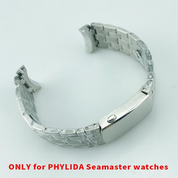 

watch bands stainless steel bracelet for phylida smp watches, Black;brown