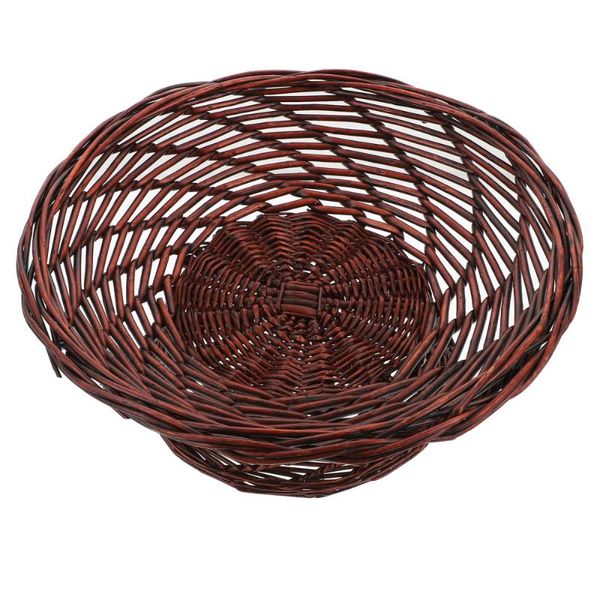 

dishes & plates 1pc willow woven fruit dish snack storage basket washable tray
