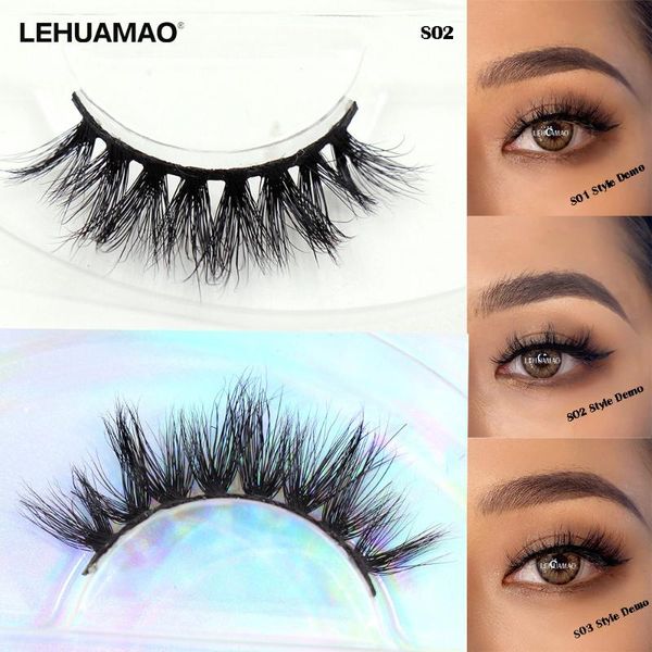 

false eyelashes lehuamao mink lashes 3d short natural fake makeup extension 13-14mm