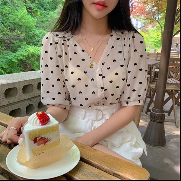 

women tracksuits printed micro high waist loose pants white shorts spring femme casual short sleeve chiffon girls blouse, Gray