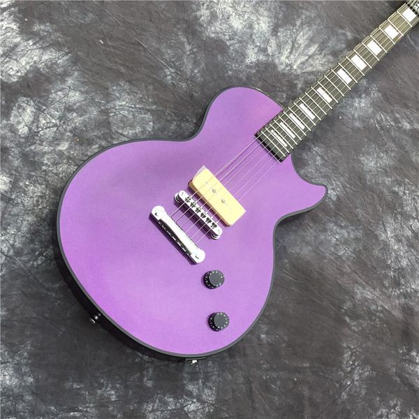 

purple electric guitar p90 pickup. rosewood fingerboard, high-quality . delivery