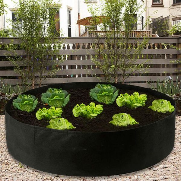 

planters & pots potsllife garden planted woven bags fabric raised bed large round planting container flower grow bag supplies