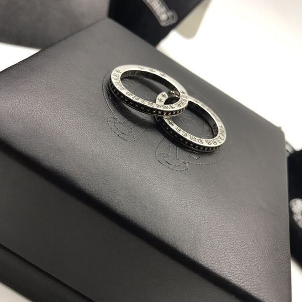 

hearts/chrome classic crosin ch croquet cross hip hop couple fashion men's net red cool wind ring