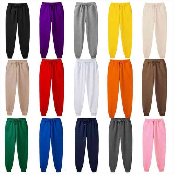 

joggers brand male trousers women pants casual solid color sweatpants jogger 15 fitness workout, Black