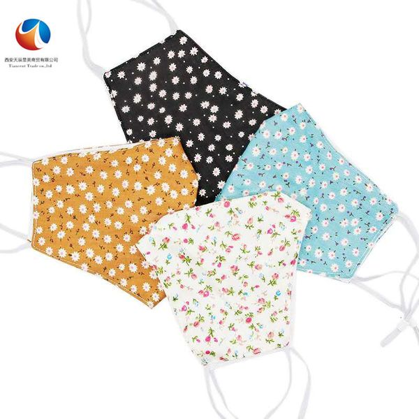 

pure winter warm three dimensional dust and haze proof printed 2-layer cotton mask washable