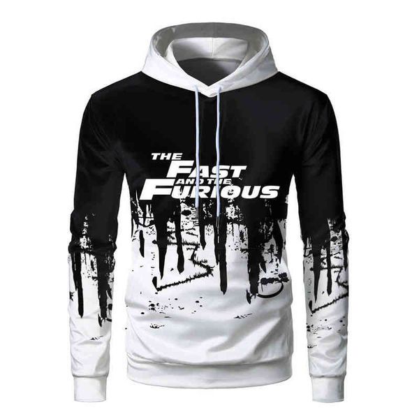 

new arrival hoodies the fast and the furious autumn winter fashion tracksuits men pullover hoodies sudaderas g1214, Black