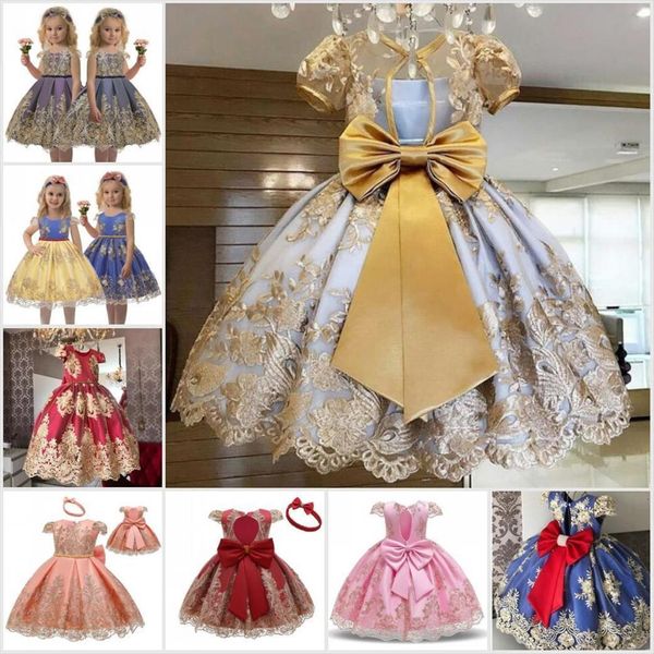 

girls year party wedding gown girl dresses kids for birthday vestido wear halloween clothes, Red;yellow