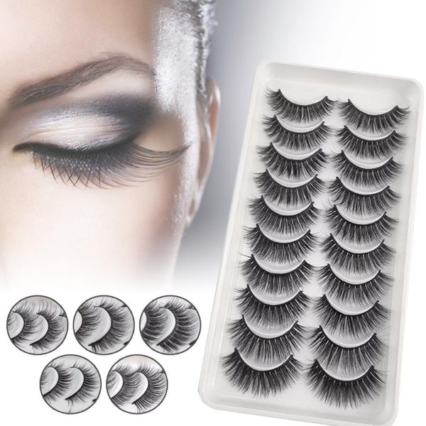 

pairs fake eyelashes natural faux mink 3d lashes reusable false for all skins