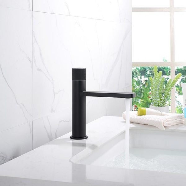 

thermostatic rotary button switch basin faucet brass mixer cold wash sink splash proof tap bathroom accessories black chrome faucets