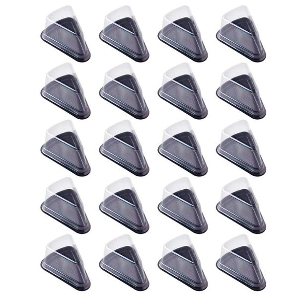 

gift wrap 50pcs cake packing boxes dessert storage transparent (black)