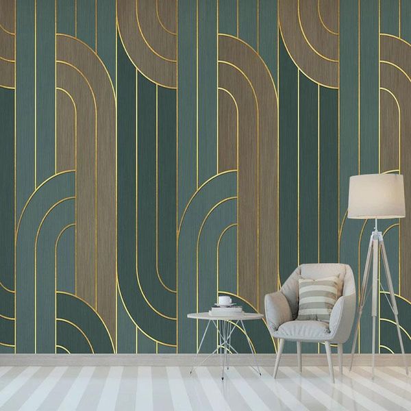 

wallpapers po wallpaper modern geometric abstract golden lines texture living room bedroom background wall painting papel de parede 3 d