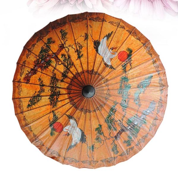 

umbrellas 1pc classic hand-painted oil-paper umbrella decorative oiled paper crafts for bar store tearoom decor