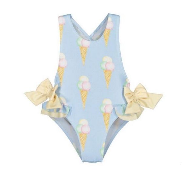 Bebé linda natação desgaste ternos flamingo sorvete urso girafa bonito impressão swimwear crianças swimsuits e10002