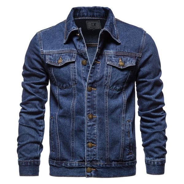 

men's jackets spring autumn men denim casual solid color lapel single breasted jeans jacket slim fit cotton outwear 5xl-m, Black;brown