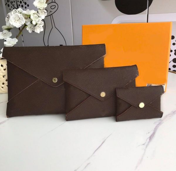 

2021 kirigami pochette handbag design wallet 3 piece womens purse coin purses double hasp wallets fold card holder passport holders women re, Red;black