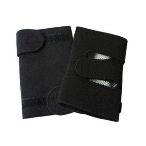 

elbow & knee pads tourmaline self heating kneepad magnetic therapy support belt massager pad bone care, Black;gray