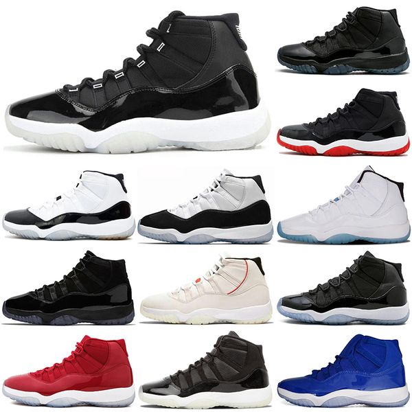 

2021 fashion basketball shoes 11 11s men 25th anniversary gamma blue bred high concord 23 prom night platinum tint space jam gym red midnigh, White;red
